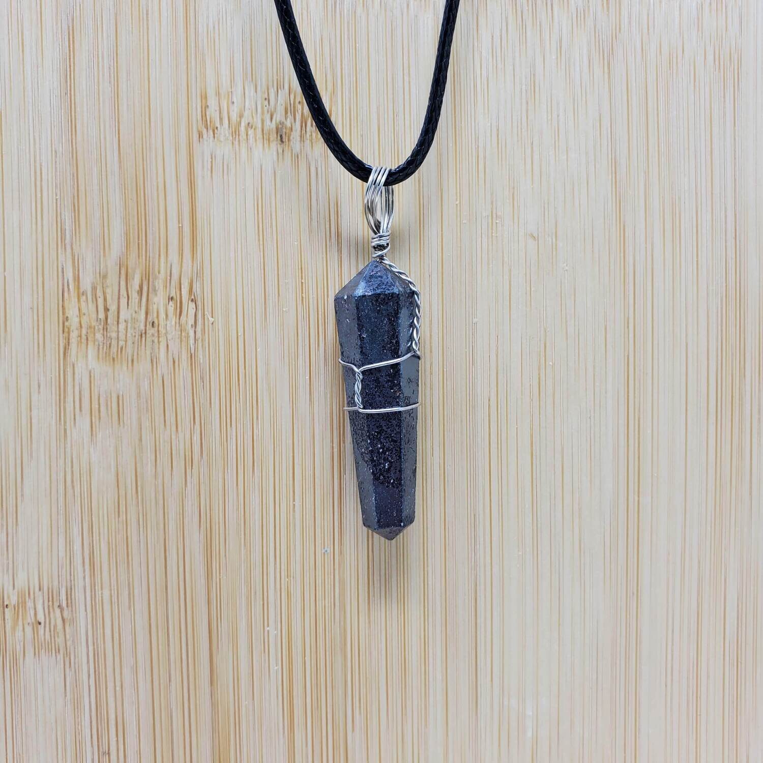 HEMATITE WIRE WRAP NECKLACE
