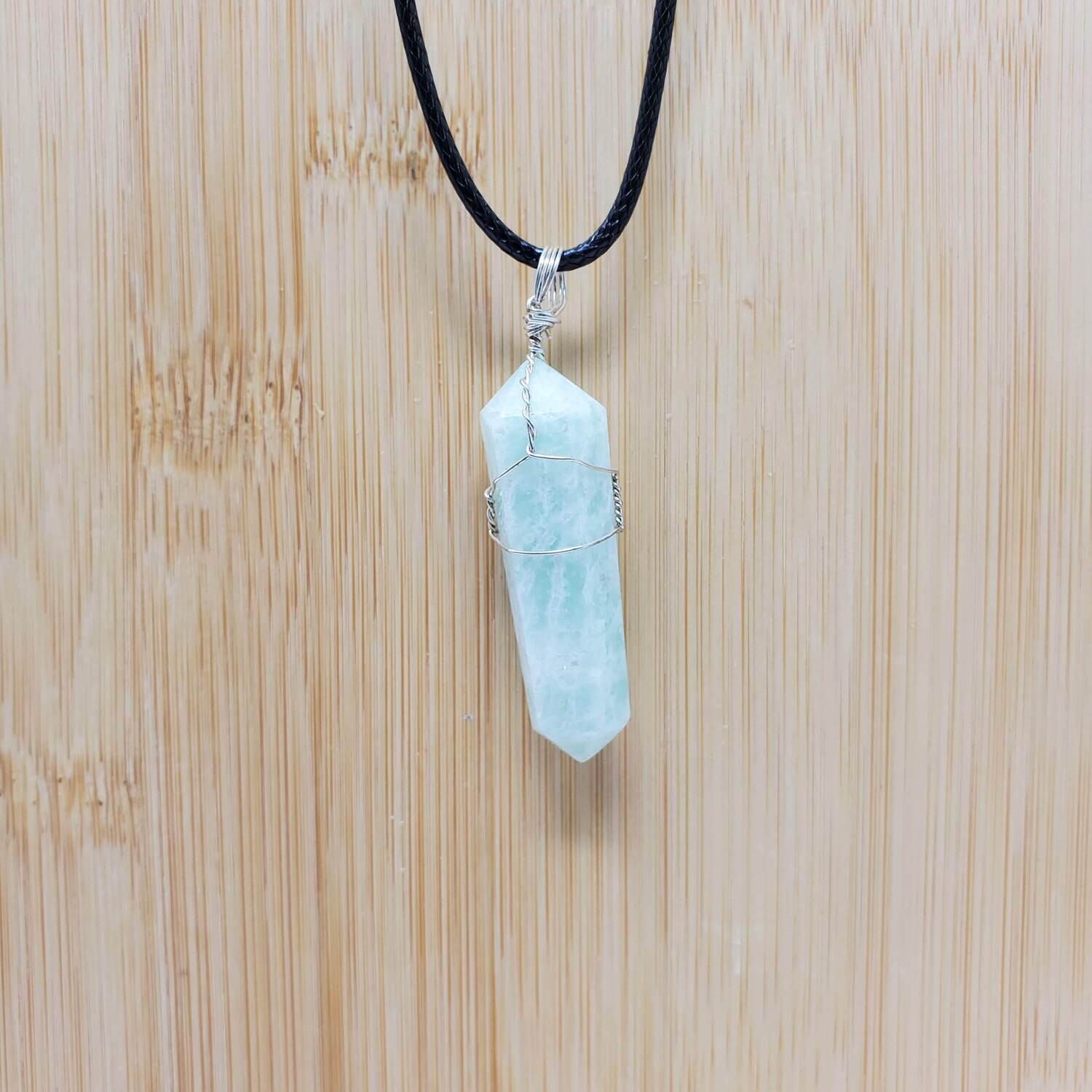 AMAZONITE WIRE WRAP NECKLACE