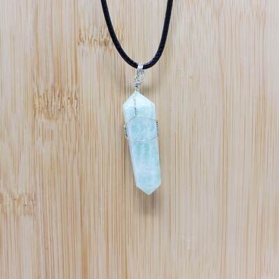 AMAZONITE WIRE WRAP NECKLACE