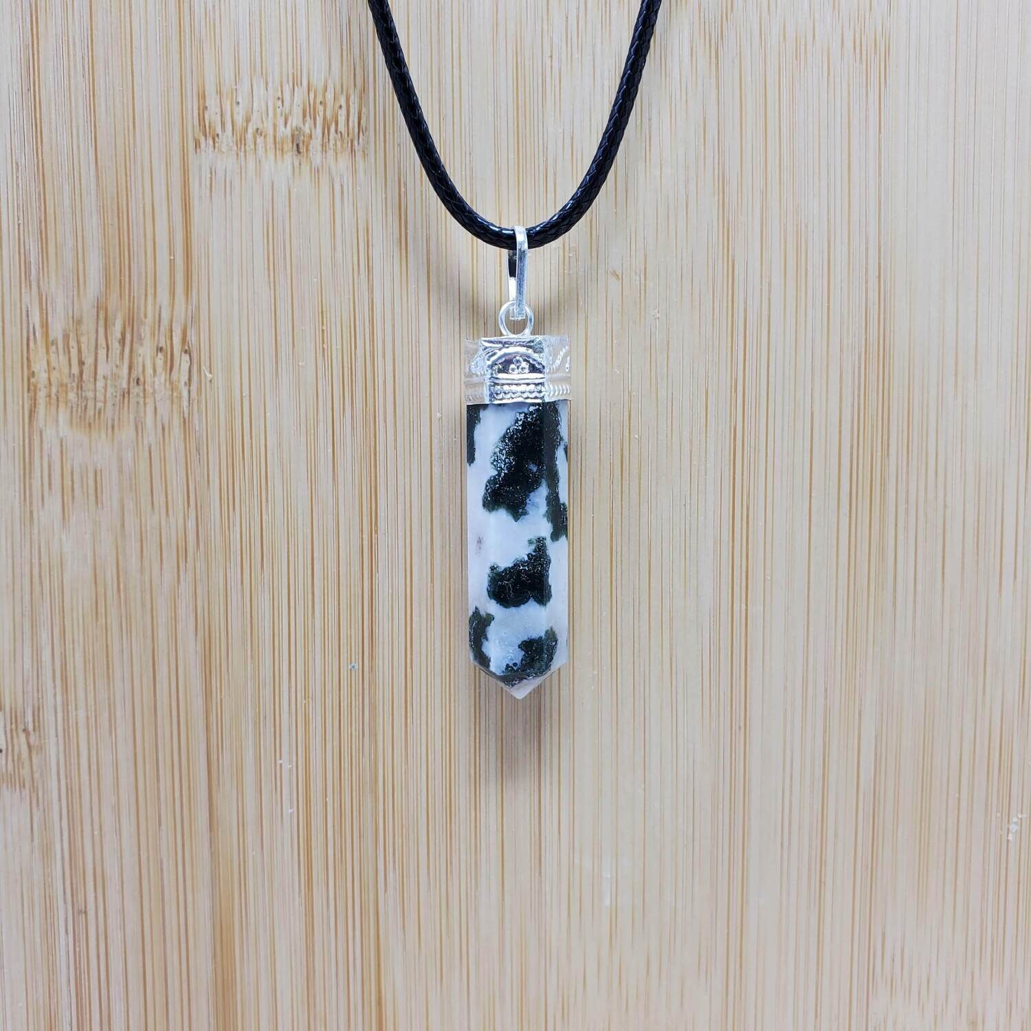 TREE AGATE PENCIL NECKLACE