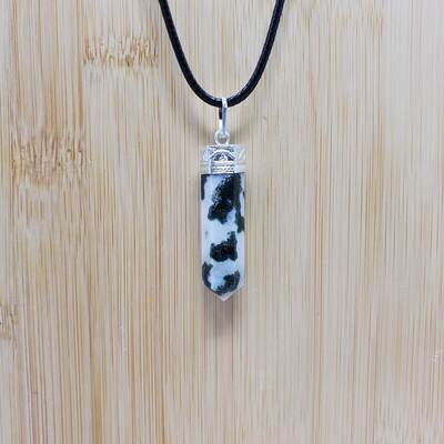 TREE AGATE PENCIL NECKLACE