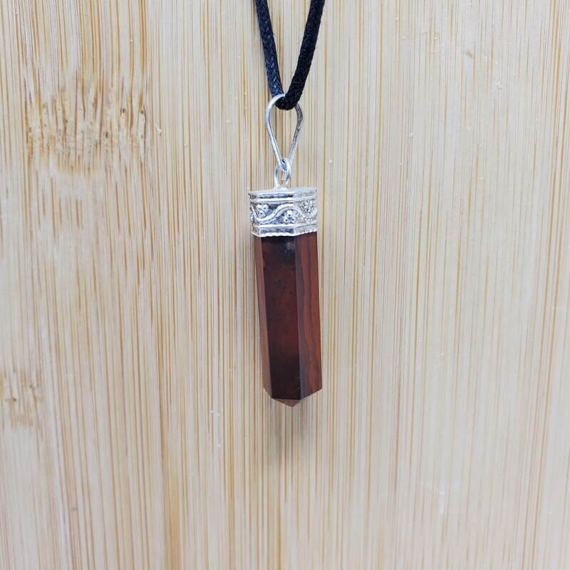 RED JASPER PENCIL NECKLACE