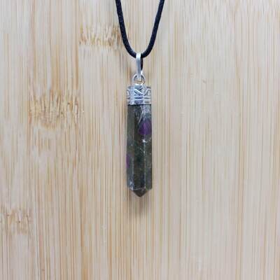 RUBY ZOISITE PENCIL NECKLACE