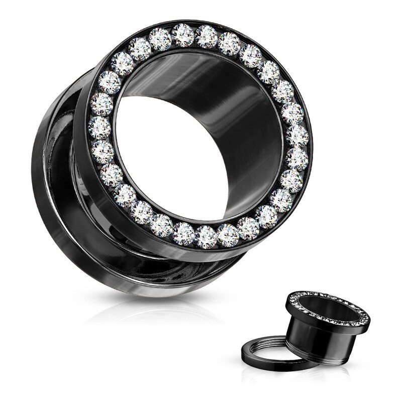 CLEAR CZ RIM BLK SF