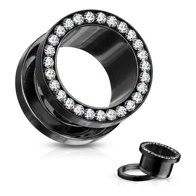 CLEAR CZ RIM BLK SF