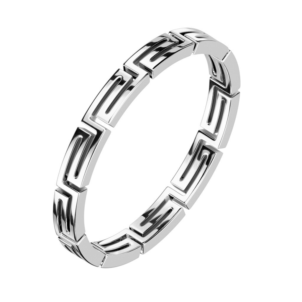 316L MAZE CUT RING
