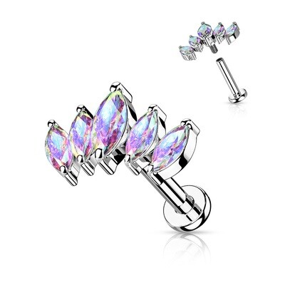 5 MARQUISE CZ FAN 16G 1/4&quot;