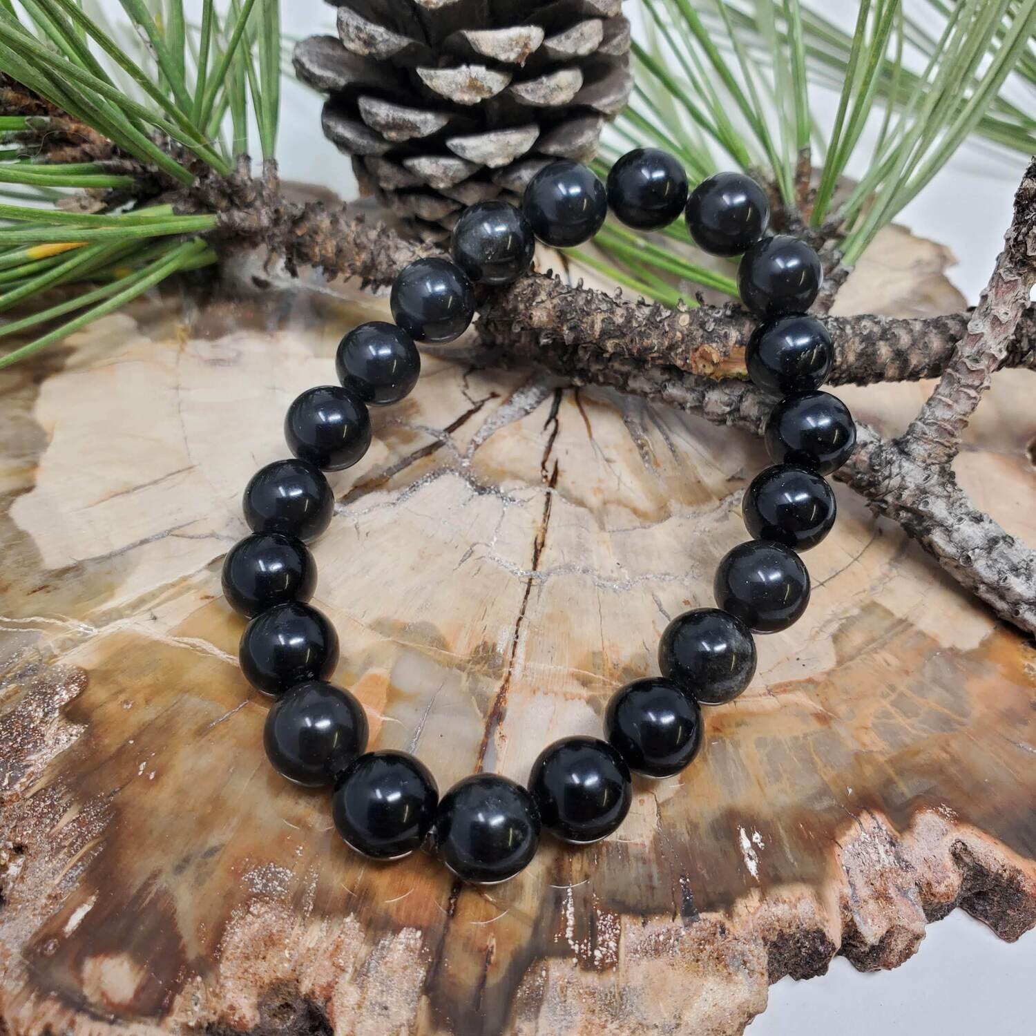 BLACK OBSIDIAN 8MM BRACELET