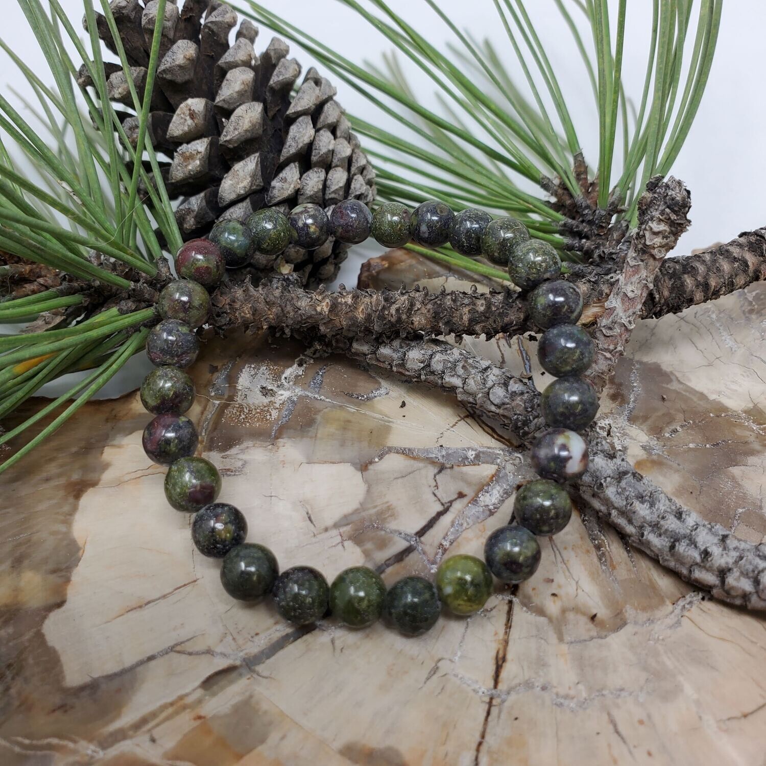 DRAGON&#39;S BLOOD JASPER 6MM BRACELET