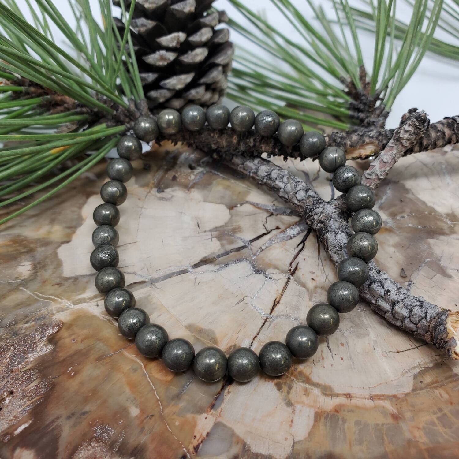 PYRITE 6MM BRACELET
