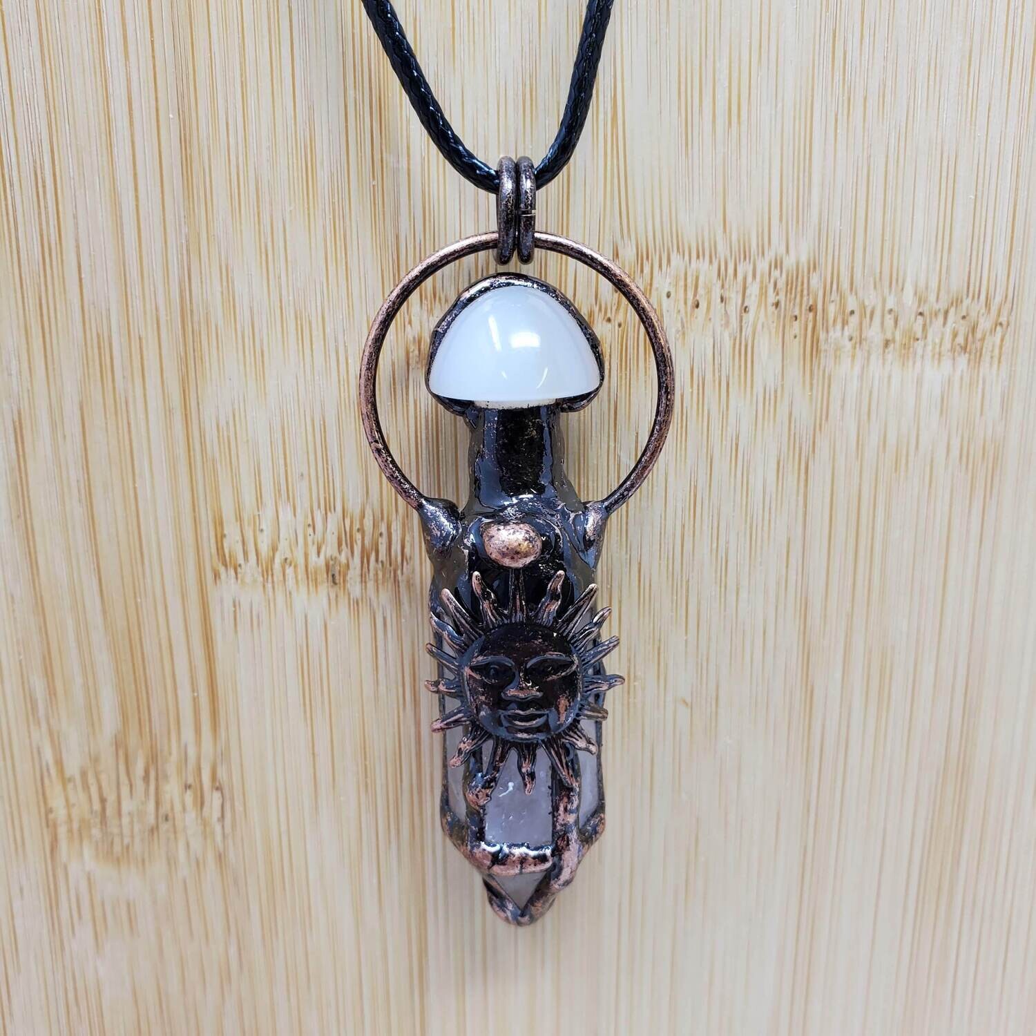 MUSHROOM SUN GOD ORNATE NECKLACE