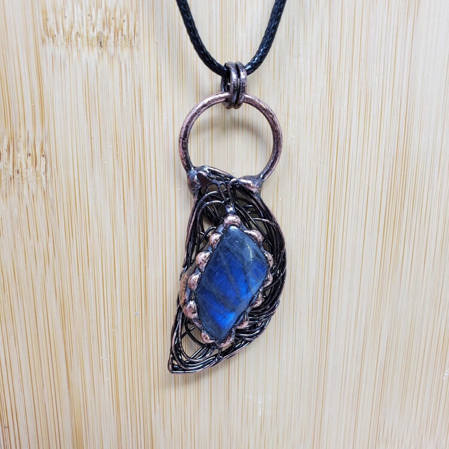 CELESTIAL LABRADORITE MOON ORNATE NECKLACE