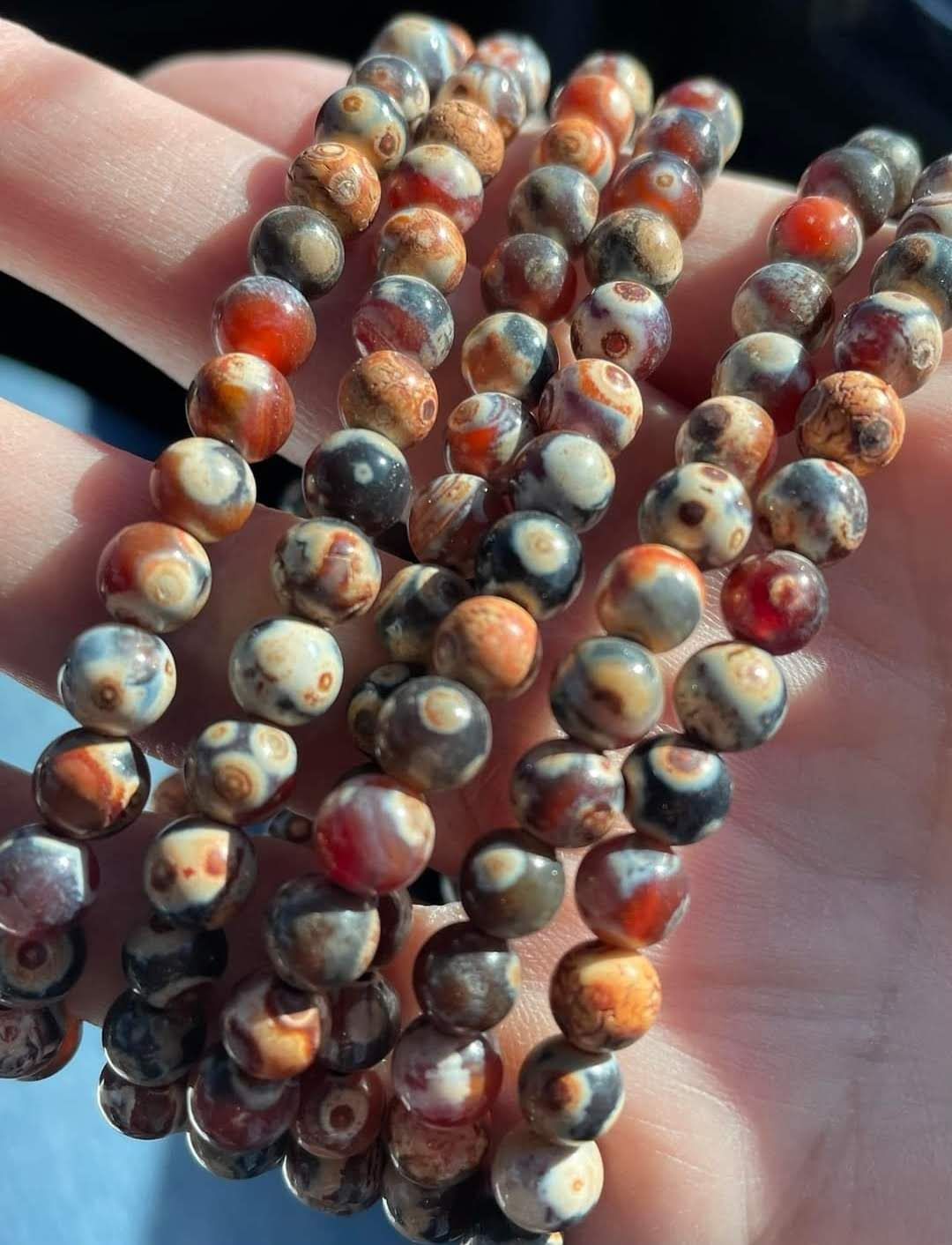FIRE AGATE 6MM BRACELET