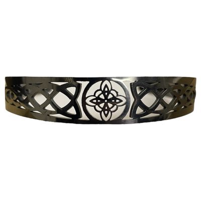 316L BLACK WITCHES&#39; KNOT CUFF BRACELET