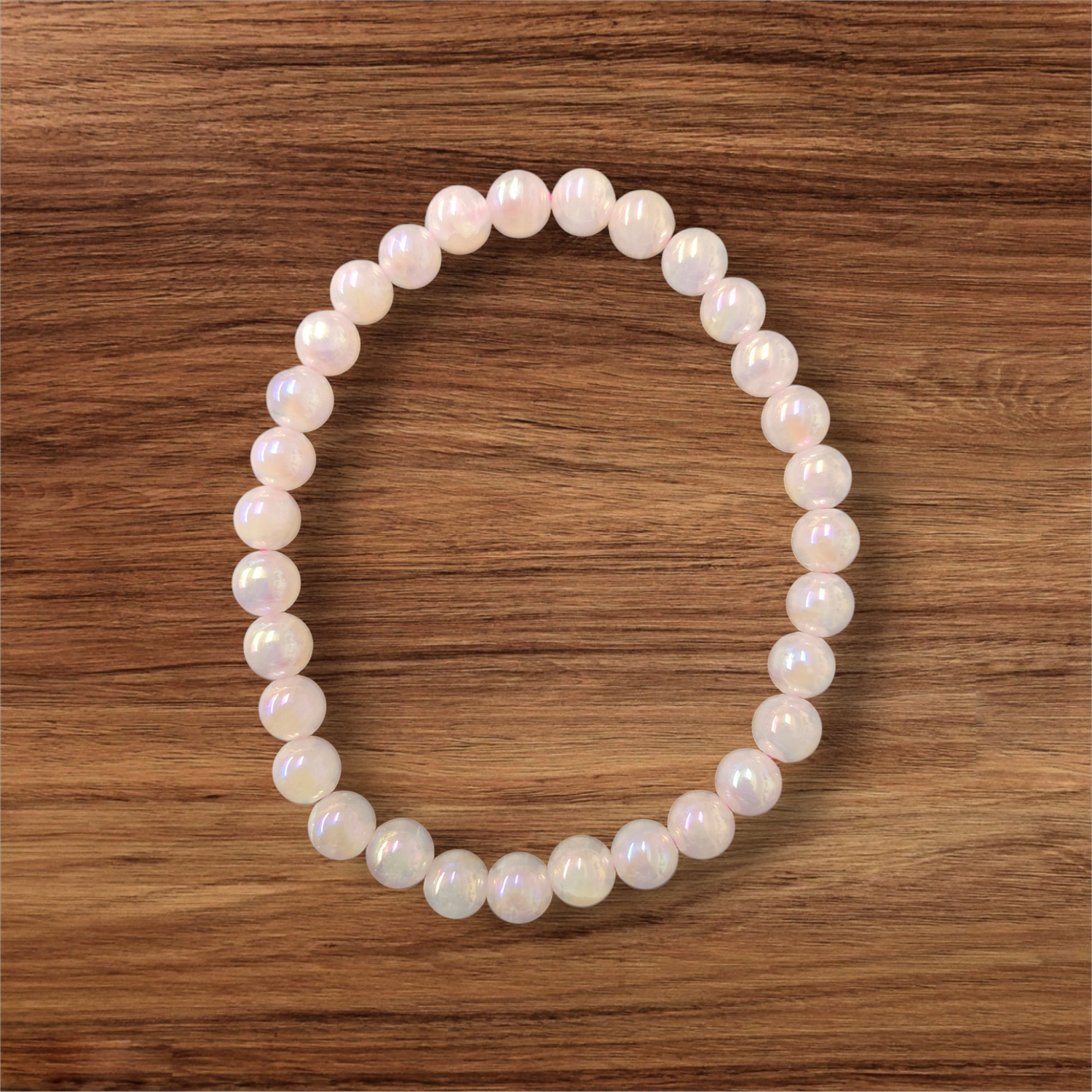 ANGEL AURA ROSE QUARTZ 6MM BRACELET