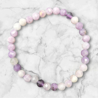 LEPIDOLITE FACETED BRACELET 6MM