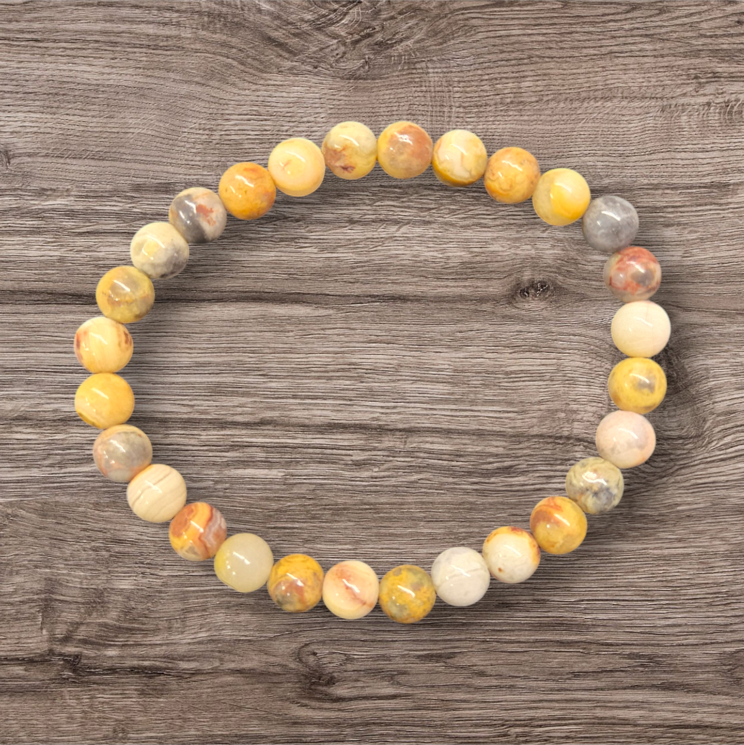 CRAZY LACE AGATE 6MM BRACELET