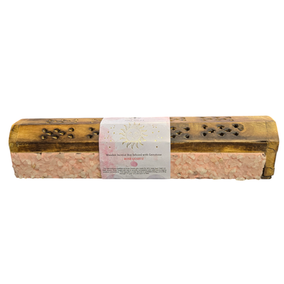 ROSE QUARTZ CRYSTALS INCENSE COFFIN