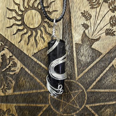 ORNATE WIRE WRAP TOURMALINE NECKLACE