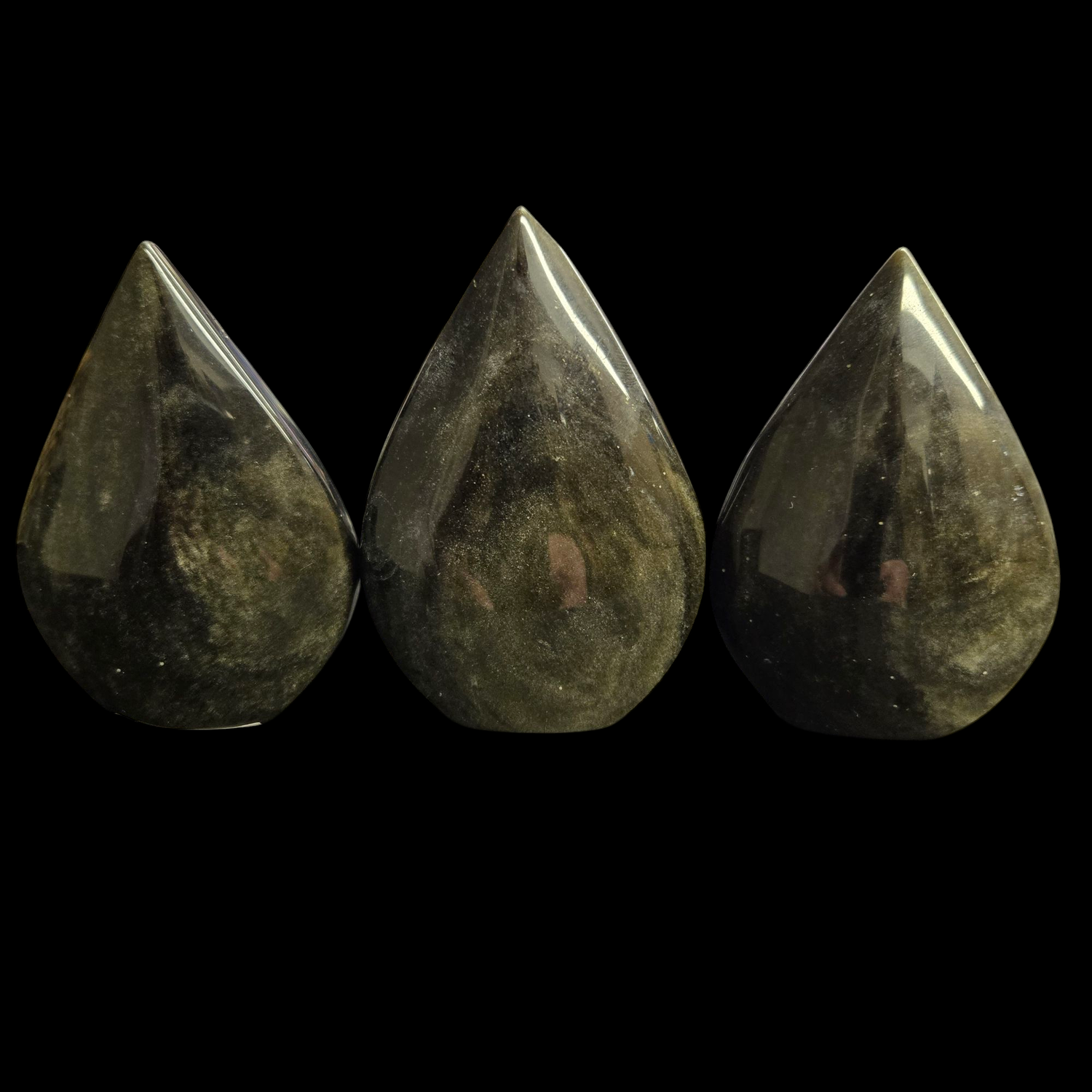 GOLDSHEEN OBSIDIAN ARROW HEAD SHAPE