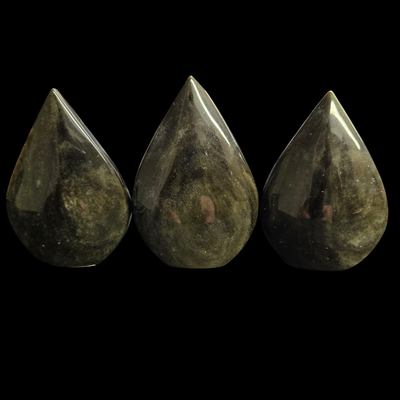 GOLDSHEEN OBSIDIAN ARROW HEAD SHAPE