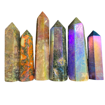 AURA RED MOSS AGATE TOWER