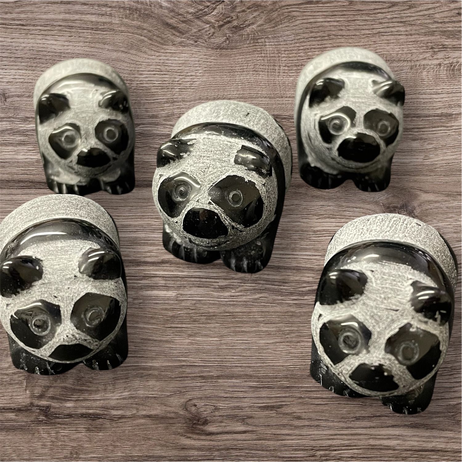 BLACK OBSIDIAN PANDA CARVING