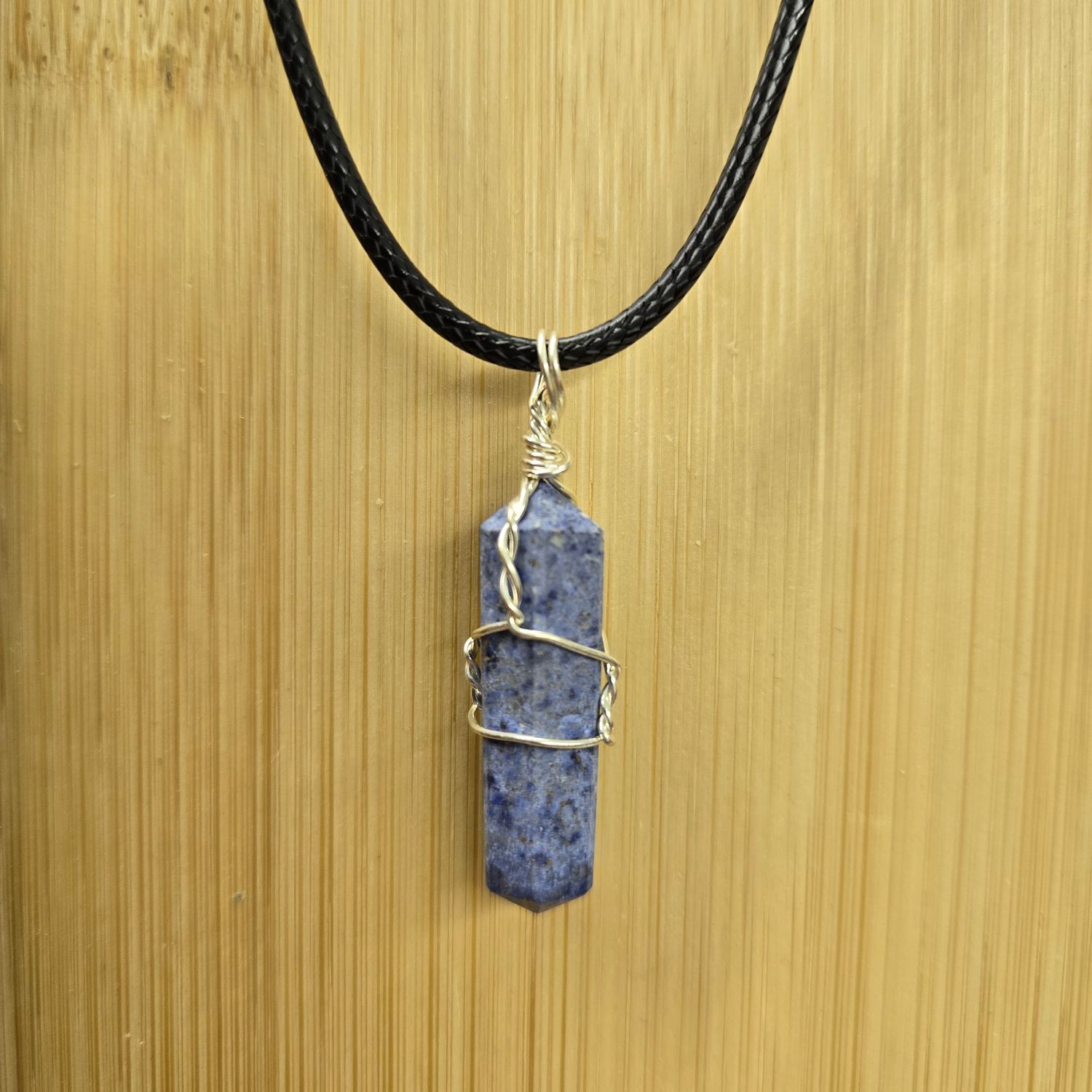 DUMORTIERITE WIRE WRAP NECKLACE