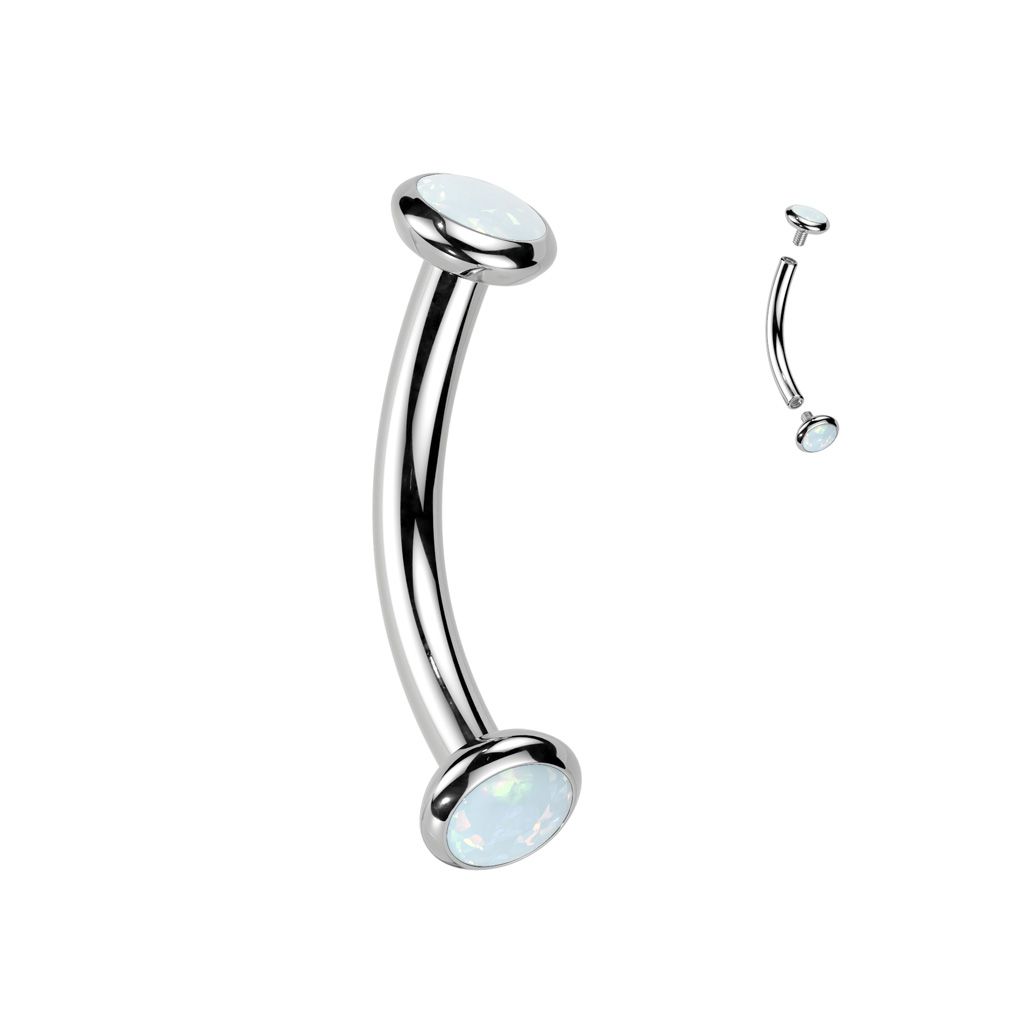 GR23 TITANIUM INT OPAL EYEBROW 16G 5/16&quot;