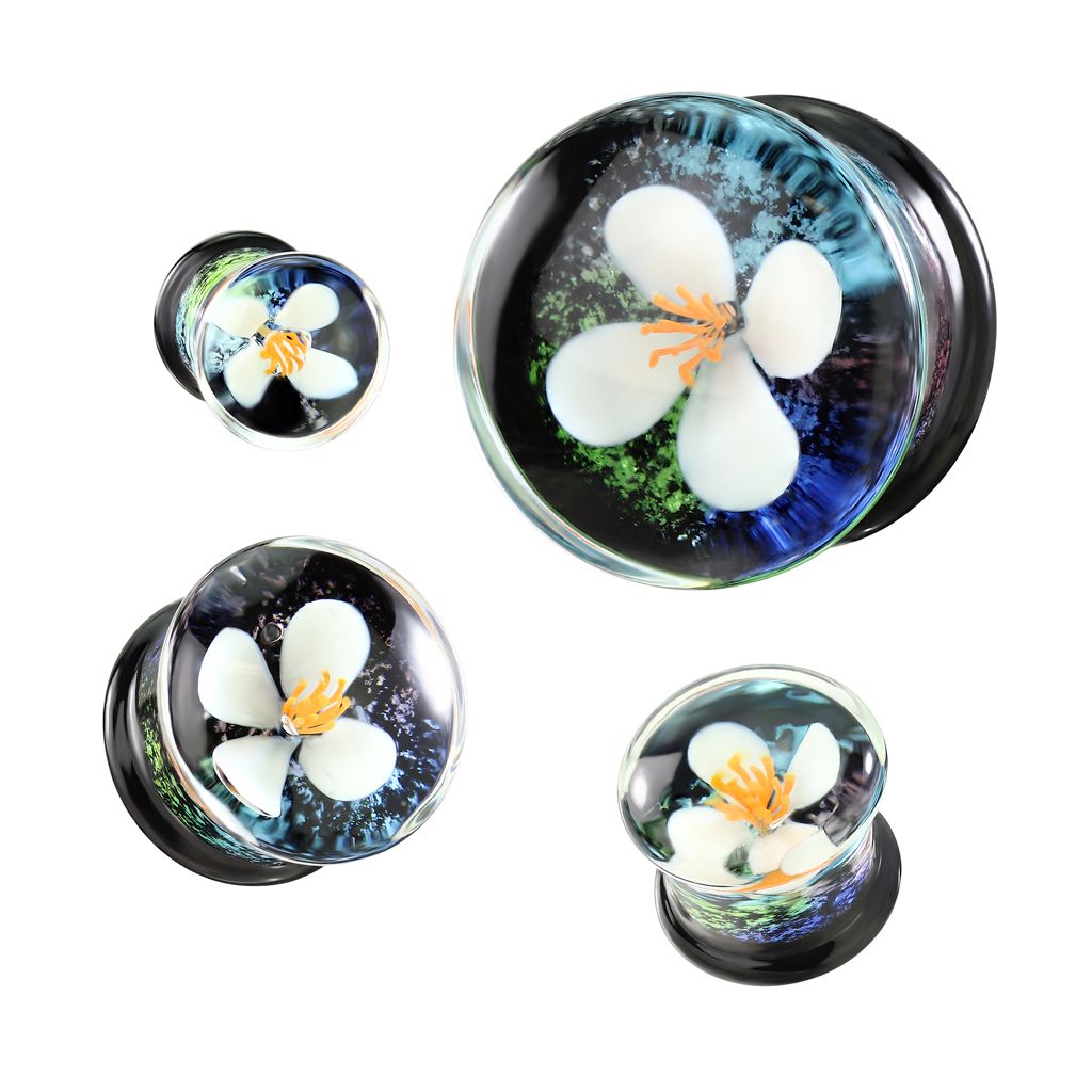 FLOWER GLASS PLUGS