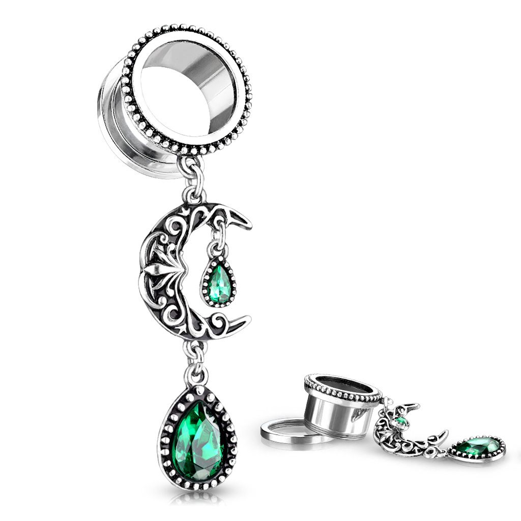 FILIGREE MOON DANGLE SS SF