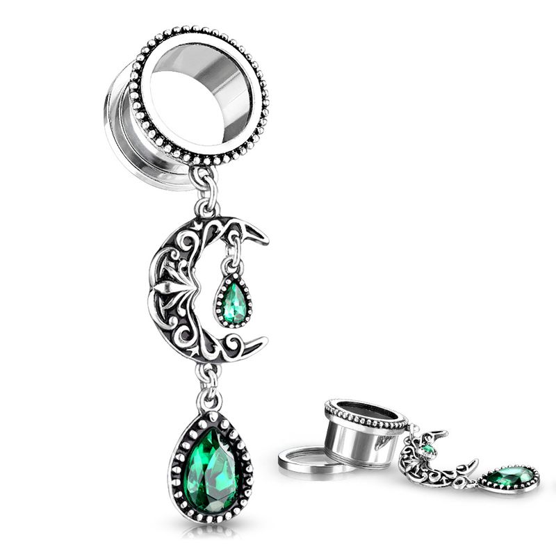 FILIGREE MOON DANGLE SS SF