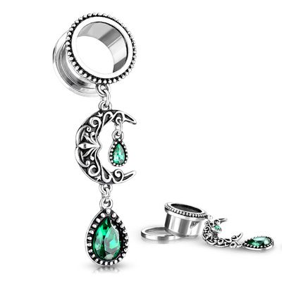 FILIGREE MOON DANGLE SS SF