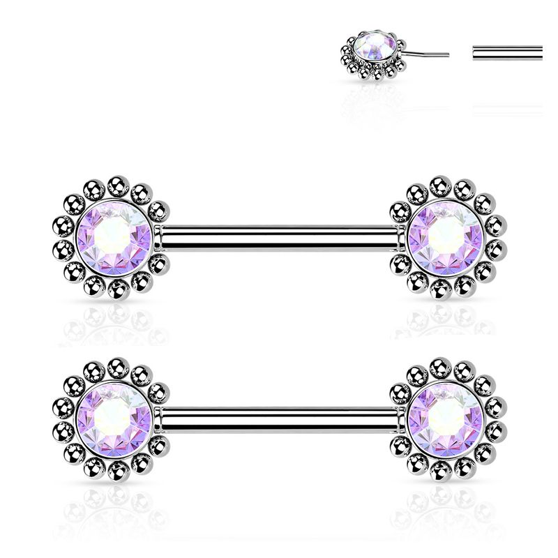 14G 9/16" POP-IN SS/AB CZ BB BARS