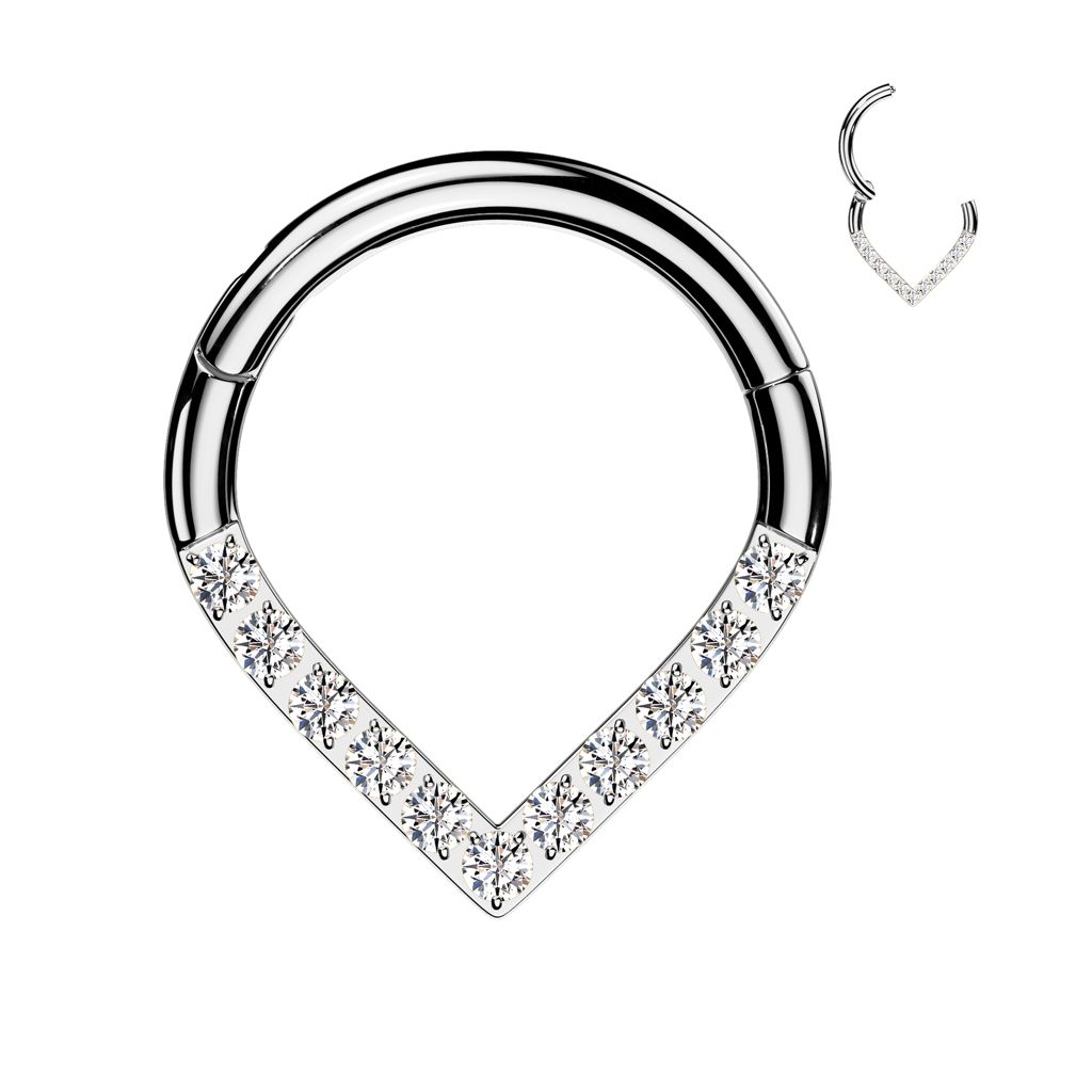 CLEAR GEMS POINT HINGE SEG 16G 3/8&quot;