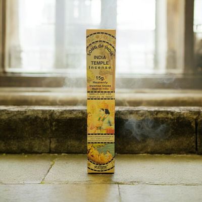 INDIA TEMPLE STICKS 15GR India Temple incense sticks 15g box with heavenly meditation incense for ritual and spiritual cleansing