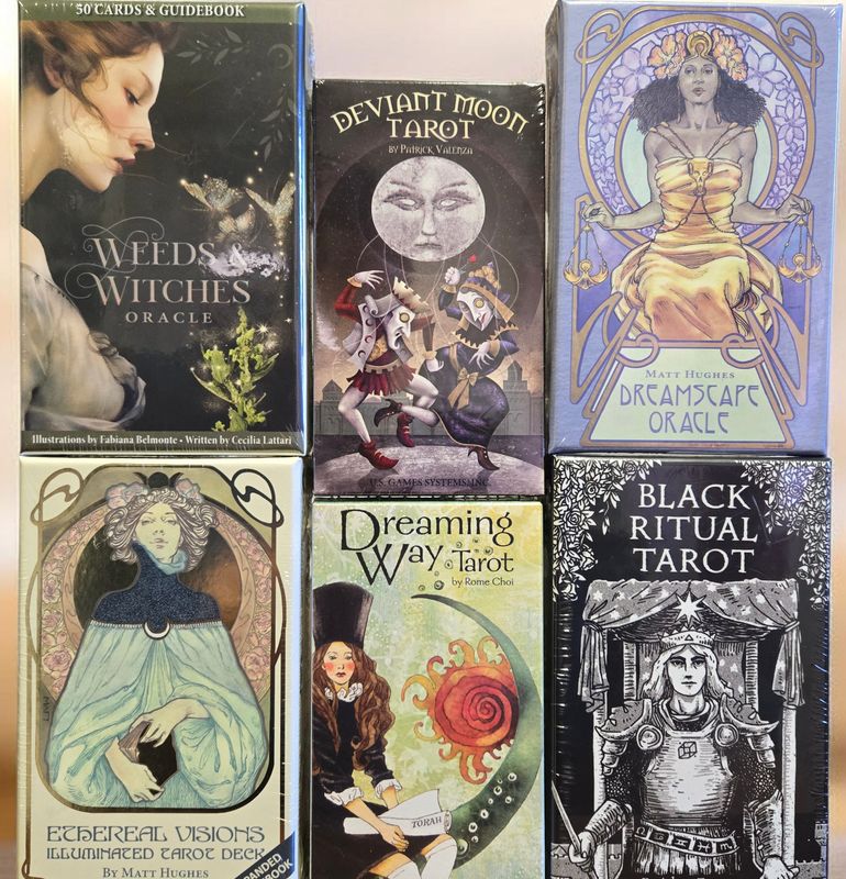Tarot &amp; oracle decks at Arkady’s Metaphysical Gifts in Amarillo TX for divination, intuition, and spiritual guidance.