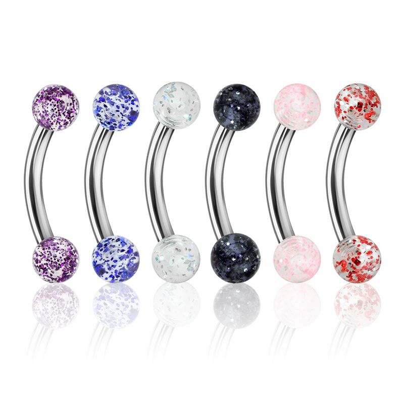 Glitter ball eyebrow ring 16G curved barbell 6 pack – Arkady’s Metaphysical Gifts Amarillo