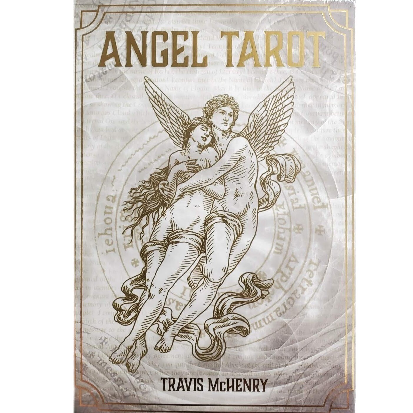 Angel Tarot Deck by Travis McHenry box featuring angel artwork and 72 Kabbalah tarot cards at Arkadys Metaphysical Gifts