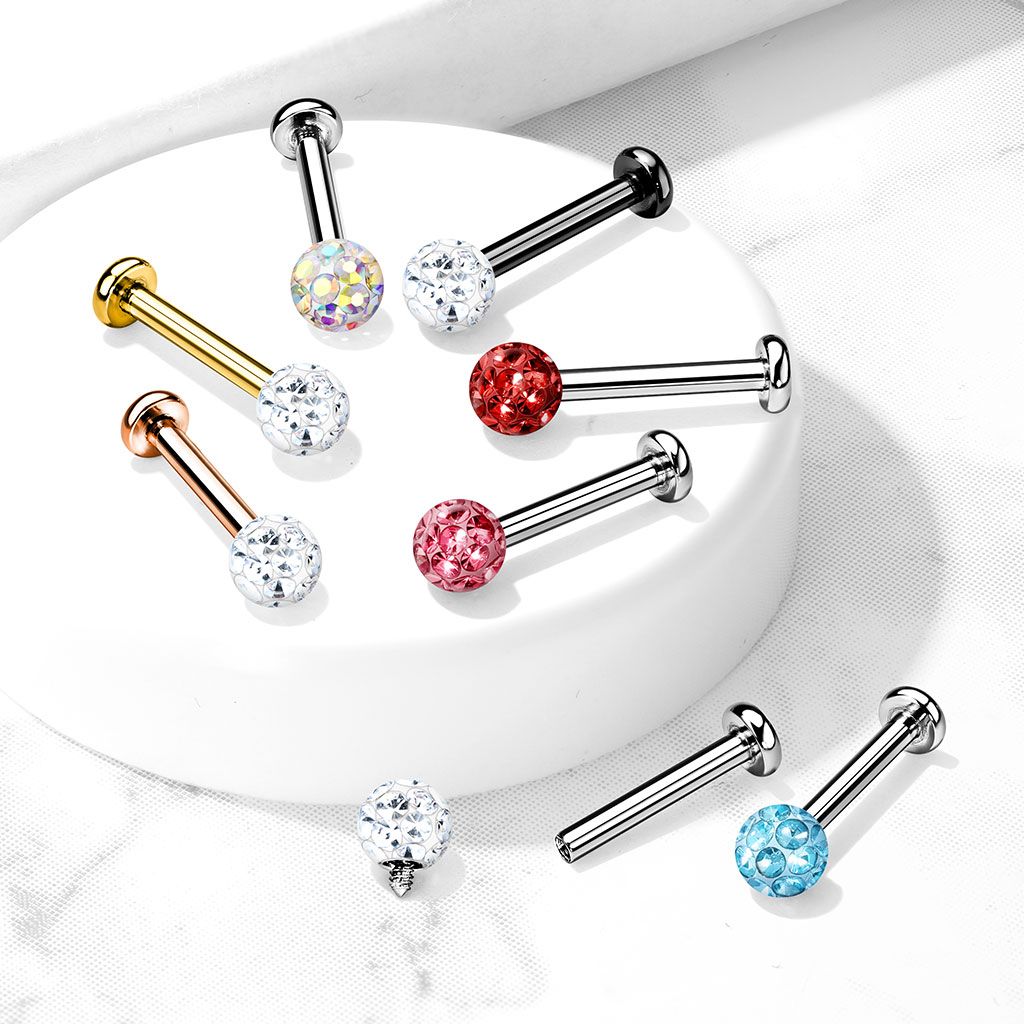Ferido resin labret studs 16G internally threaded steel – Arkady’s Metaphysical Gifts Amarillo