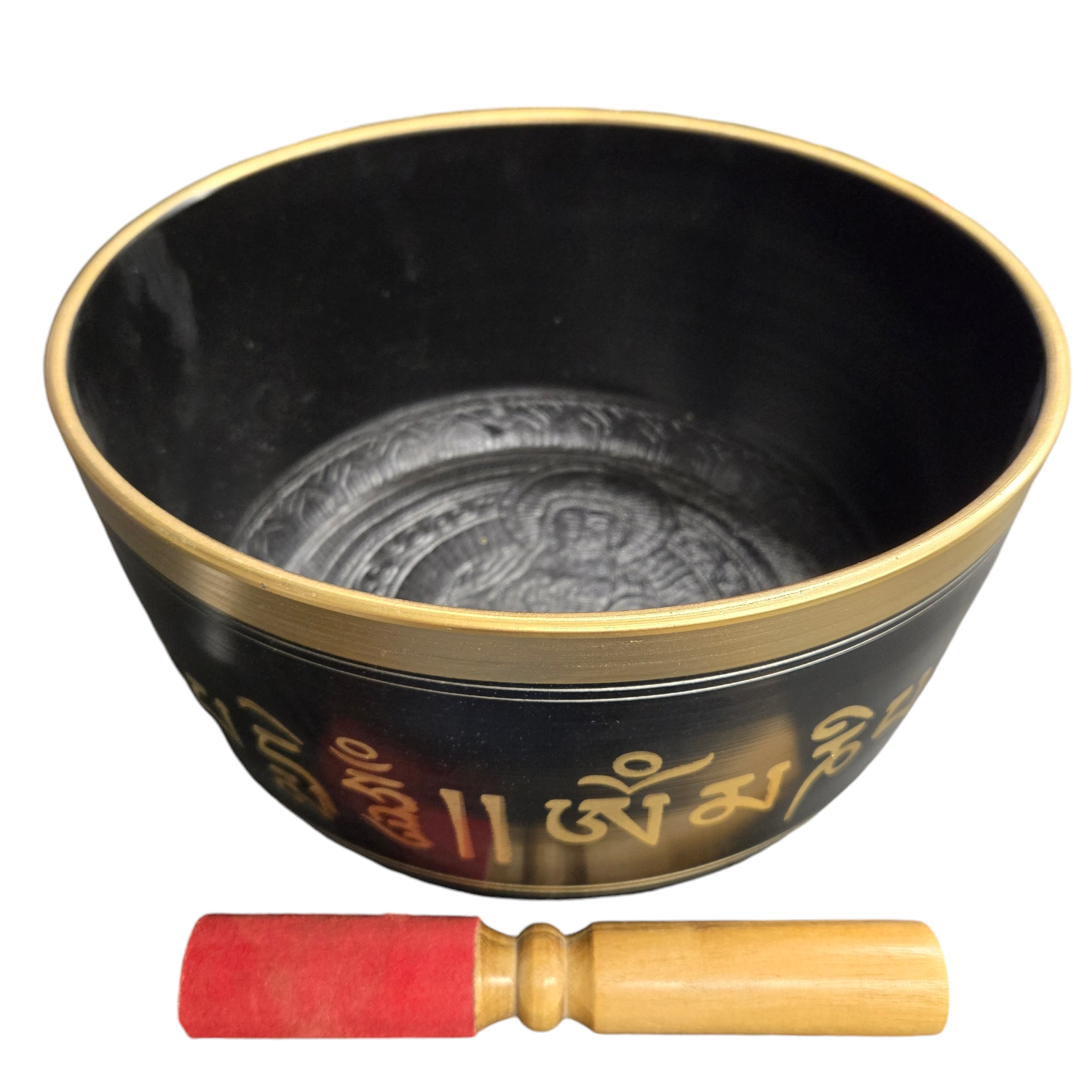 BUDDHA 10" DIAMETER BLACK SINGING BOWL