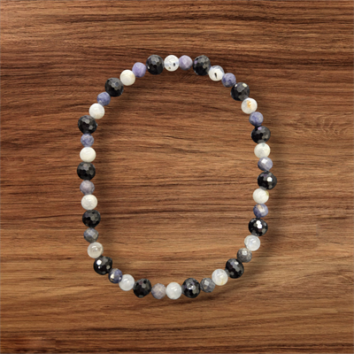 SPINEL/SAPPHIRE/MOONSTONE 6-4MM BRACELET
