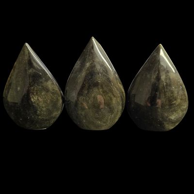 GOLDSHEEN OBSIDIAN ARROW HEAD SHAPE