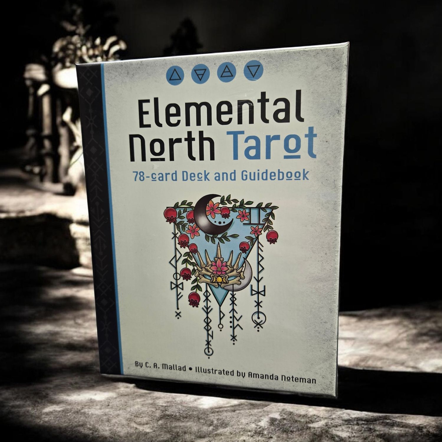 Elemental North Tarot deck featuring rune-inspired symbolism and nature-based artwork.