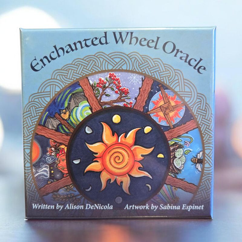 Enchanted Wheel Oracle deck and guidebook featuring Celtic Wheel of the Year artwork available at Arkady’s Metaphysical Gifts