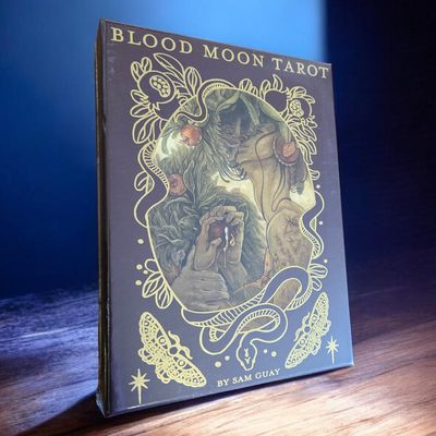 Blood Moon Tarot deck by Sam Guay with botanical mystical artwork at Arkady’s Metaphysical Gifts Amarillo Texas