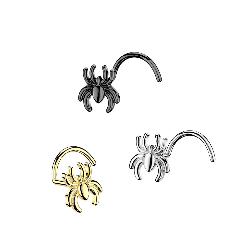 Spider L bend nose stud 20G surgical steel 3 pack – Arkady’s Metaphysical Gifts Amarillo