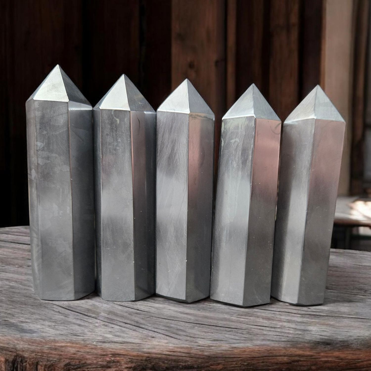 Terahertz crystal tower 3.5 inch metallic point Arkadys Metaphysical Gifts Amarillo TX