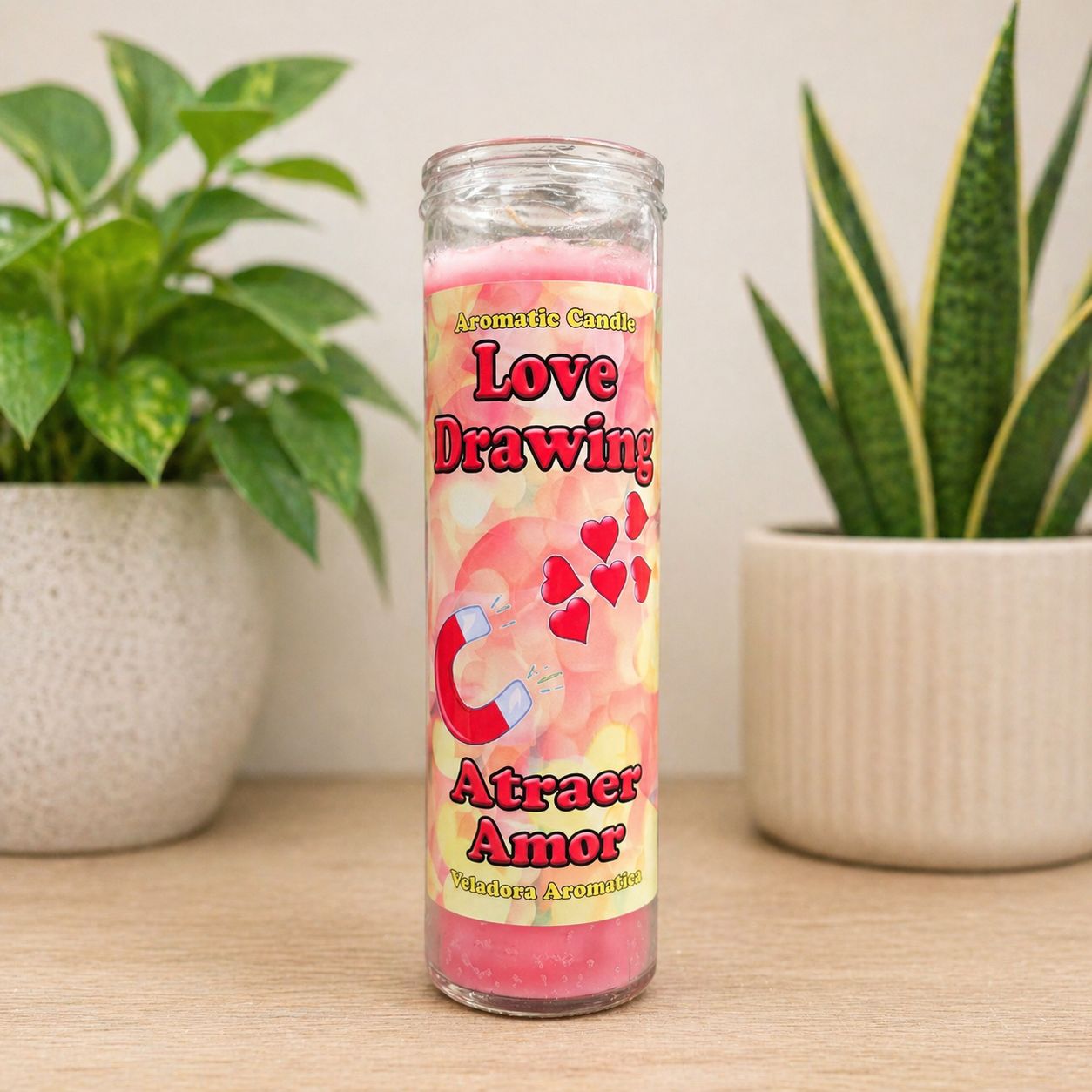 Love drawing ritual candle atraer amor glass jar Arkadys  Metaphysical Gifts Amarillo, Texas