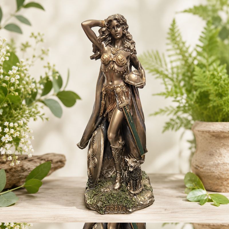 FREYA NORSE GODDESS OF LOVE &amp; FERTILITY BRONZED 10&amp;3/8"